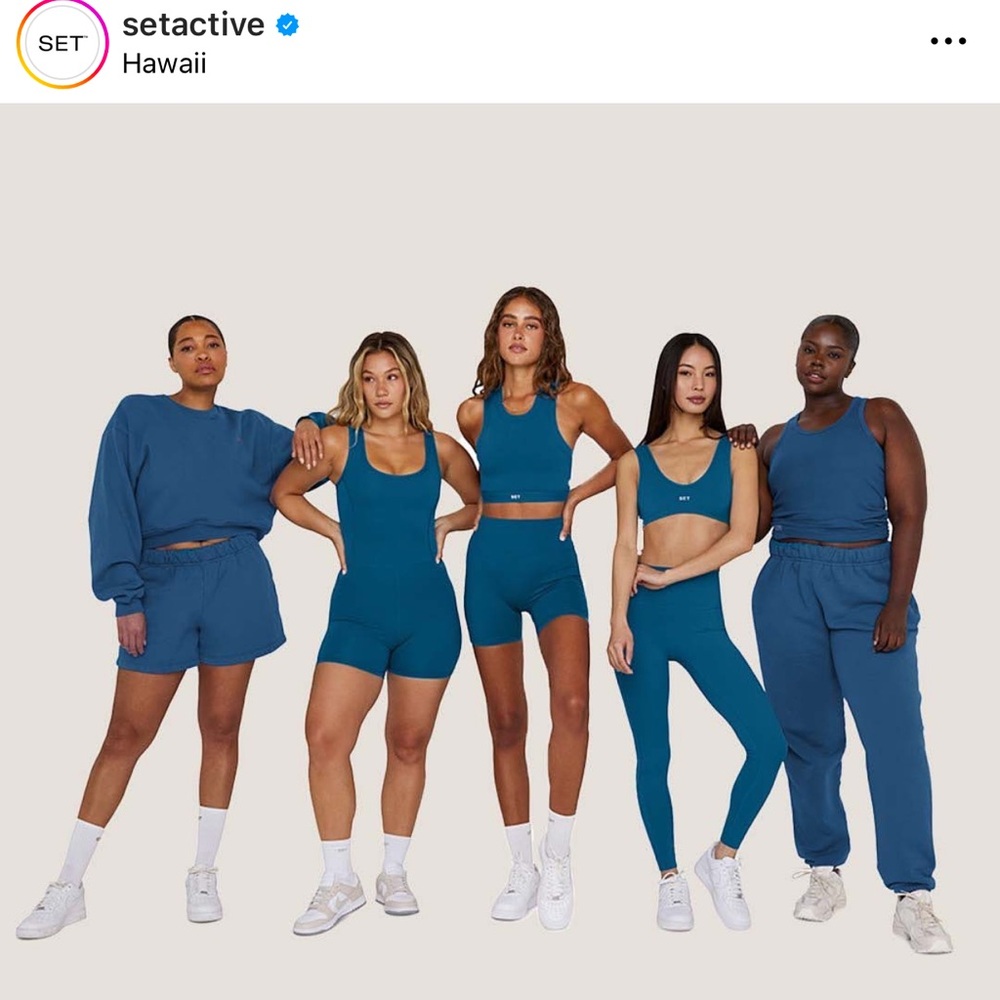 Set Active Blue Sportbody high waisted legging